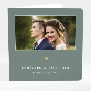 Faire-part de mariage Poudre d'or photo*Faire-part Elégant Best