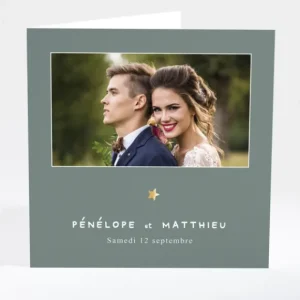 Faire-part de mariage Poudre d'or photo*Faire-part Elégant Best
