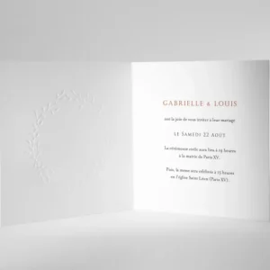 Faire-part de mariage Prenoms couronnes*Faire-part Elégant Discount