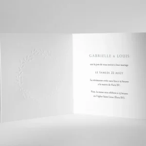Faire-part de mariage Prenoms couronnes*Faire-part Elégant Discount