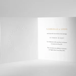 Faire-part de mariage Prenoms couronnes*Faire-part Elégant Discount
