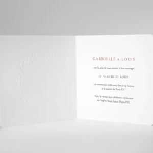 Faire-part de mariage Prenoms couronnes*Faire-part Elégant Discount