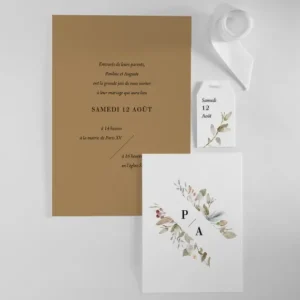 Faire-part de mariage Prevenance*Faire-part Elégant New