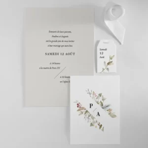 Faire-part de mariage Prevenance*Faire-part Elégant New