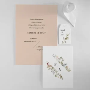 Faire-part de mariage Prevenance*Faire-part Elégant New