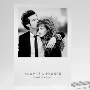 Faire-part de mariage Promesse d'amour*Faire-part Elégant Sale
