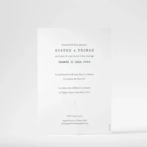 Faire-part de mariage Promesse d'amour*Faire-part Elégant Sale