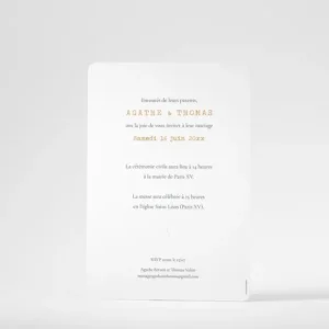 Faire-part de mariage Promesse d'amour*Faire-part Elégant Sale