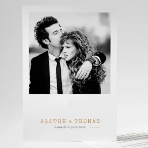 Faire-part de mariage Promesse d'amour*Faire-part Elégant Sale