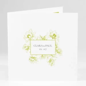 Faire-part de mariage Promesse fleurie*Faire-part Elégant Clearance