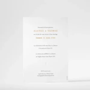 Faire-part de mariage Promesse d'amour*Faire-part Elégant Sale