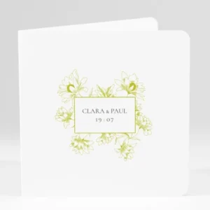 Faire-part de mariage Promesse fleurie*Faire-part Elégant Clearance