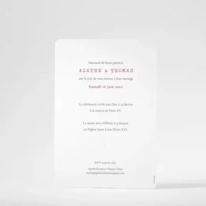 Faire-part de mariage Promesse d'amour*Faire-part Elégant Sale
