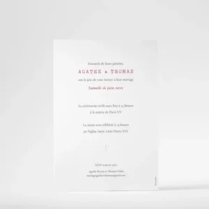 Faire-part de mariage Promesse d'amour*Faire-part Elégant Sale