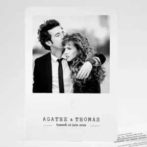 Faire-part de mariage Promesse d'amour*Faire-part Elégant Sale
