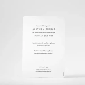 Faire-part de mariage Promesse d'amour*Faire-part Elégant Sale