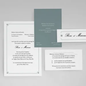 Faire-part de mariage Raffinement*Faire-part Elégant Sale