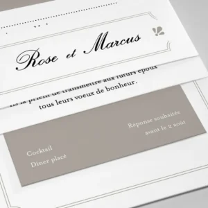 Faire-part de mariage Raffinement*Faire-part Elégant Sale