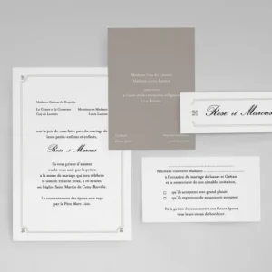 Faire-part de mariage Raffinement*Faire-part Elégant Sale