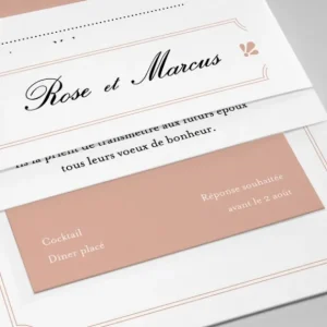 Faire-part de mariage Raffinement*Faire-part Elégant Sale