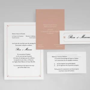 Faire-part de mariage Raffinement*Faire-part Elégant Sale