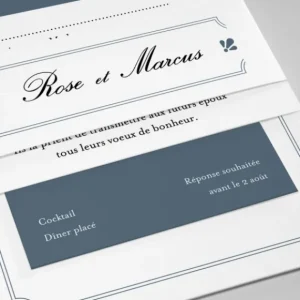 Faire-part de mariage Raffinement*Faire-part Elégant Sale
