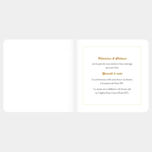 Faire-part de mariage Reve*Faire-part Elégant Hot