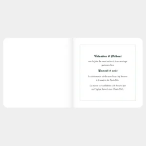 Faire-part de mariage Reve*Faire-part Elégant Hot