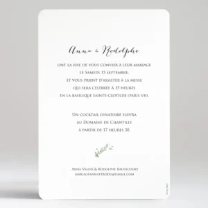 Faire-part de mariage Romance*Faire-part Elégant Best