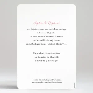 Faire-part de mariage Ronde fleurie*Faire-part Elégant Outlet