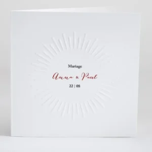 Faire-part de mariage Soleil chic*Faire-part Elégant Discount