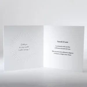 Faire-part de mariage Soleil chic*Faire-part Elégant Discount