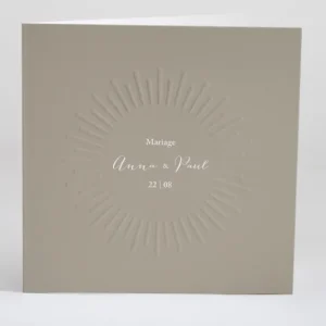 Faire-part de mariage Soleil chic*Faire-part Elégant Discount