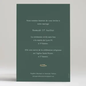 Faire-part de mariage Sous-bois joli*Faire-part Elégant Clearance