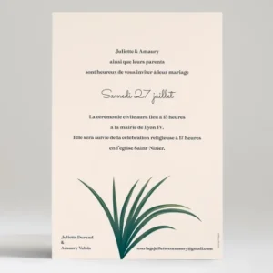 Faire-part de mariage Sous les tropiques*Faire-part Elégant New