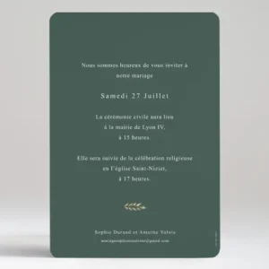 Faire-part de mariage Sous-bois joli*Faire-part Elégant Clearance