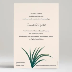 Faire-part de mariage Sous les tropiques*Faire-part Elégant New