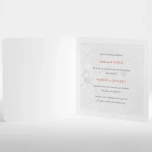 Faire-part de mariage Sur le marbre*Faire-part Elégant Online