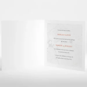 Faire-part de mariage Sur le marbre*Faire-part Elégant Online