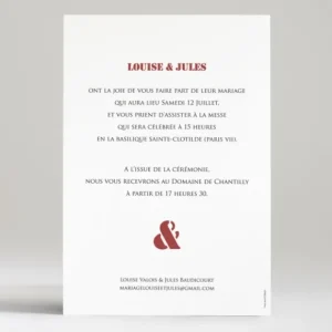 Faire-part de mariage Symphonie*Faire-part Elégant Hot