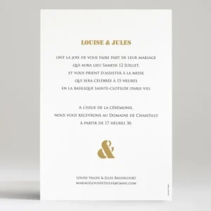 Faire-part de mariage Symphonie*Faire-part Elégant Hot