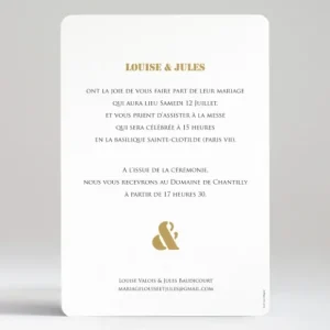 Faire-part de mariage Symphonie*Faire-part Elégant Hot