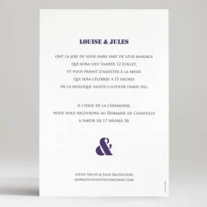 Faire-part de mariage Symphonie*Faire-part Elégant Hot