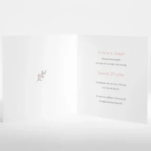 Faire-part de mariage Tendres fleurs*Faire-part Elégant Clearance