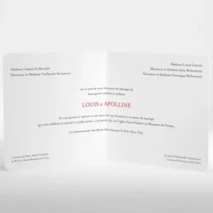Faire-part de mariage Tourbillon*Faire-part Elégant Discount