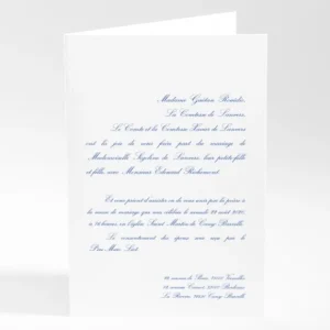 Faire-part de mariage Traditionnel rectangle*Faire-part Elégant Outlet