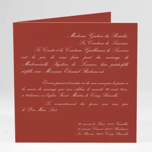Faire-part de mariage Traditionnel couleur*Faire-part Elégant Sale