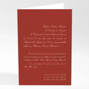 Faire-part de mariage Tradi rectangle couleur*Faire-part Elégant Clearance