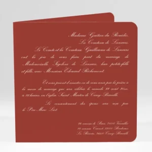 Faire-part de mariage Traditionnel couleur*Faire-part Elégant Sale