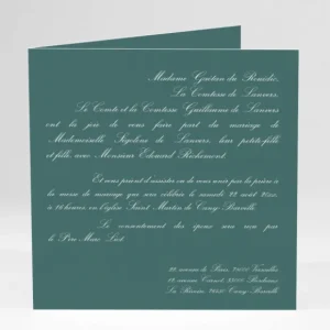 Faire-part de mariage Traditionnel couleur*Faire-part Elégant Sale